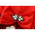 Kinderhochzeitskleid gute Qualität Kinder Kleidung rot emvroidery Blumenmädchen Kleid mit Perlen auf der Oneck TINY BLUMEN
